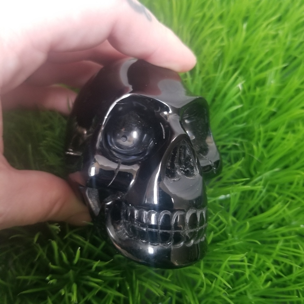 Black Obsidian Crystal Skull
